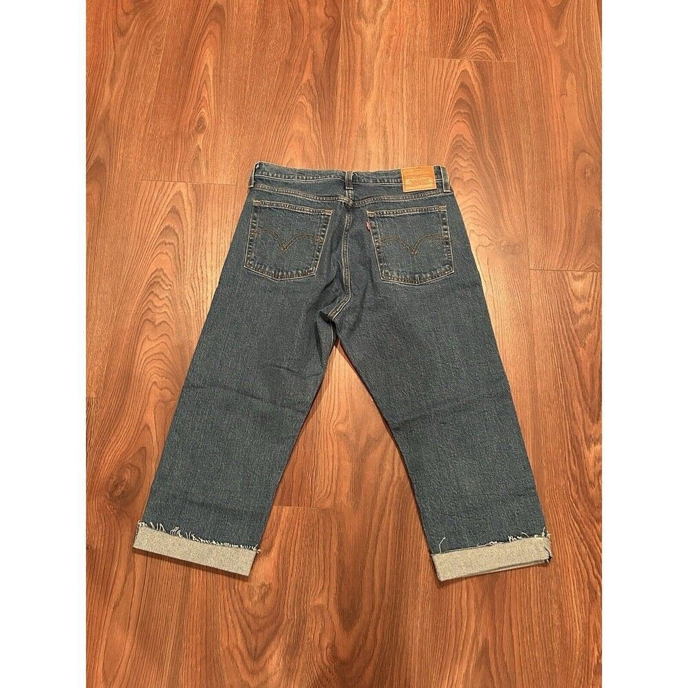 Levis Jeans Womens 30 Blue Wedgie Skinny Cuffed Stretch Medium Wash Denim - Picture 10 of 12